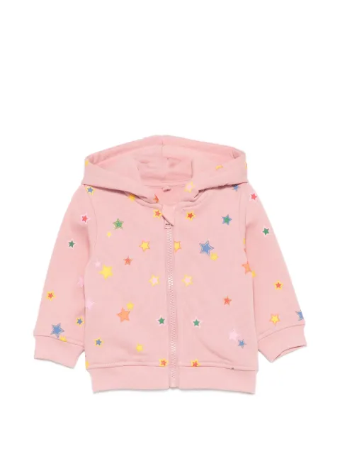 Stella McCartney Kids Moletom de capuz com zíper e estampa de estrela