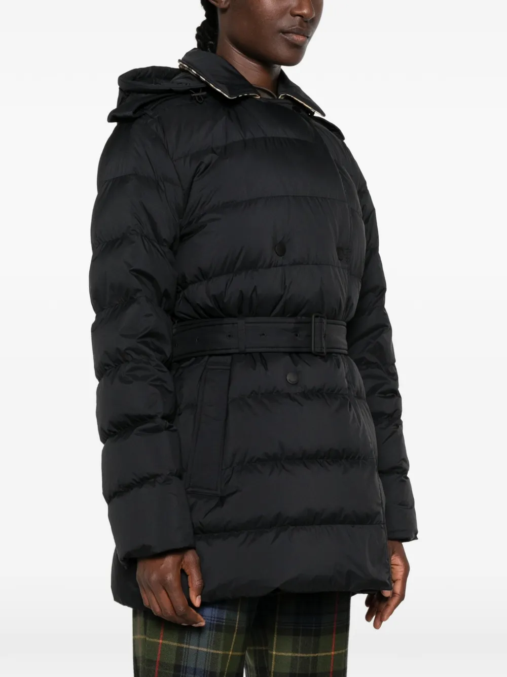 Burberry Jas met ceintuur Zwart