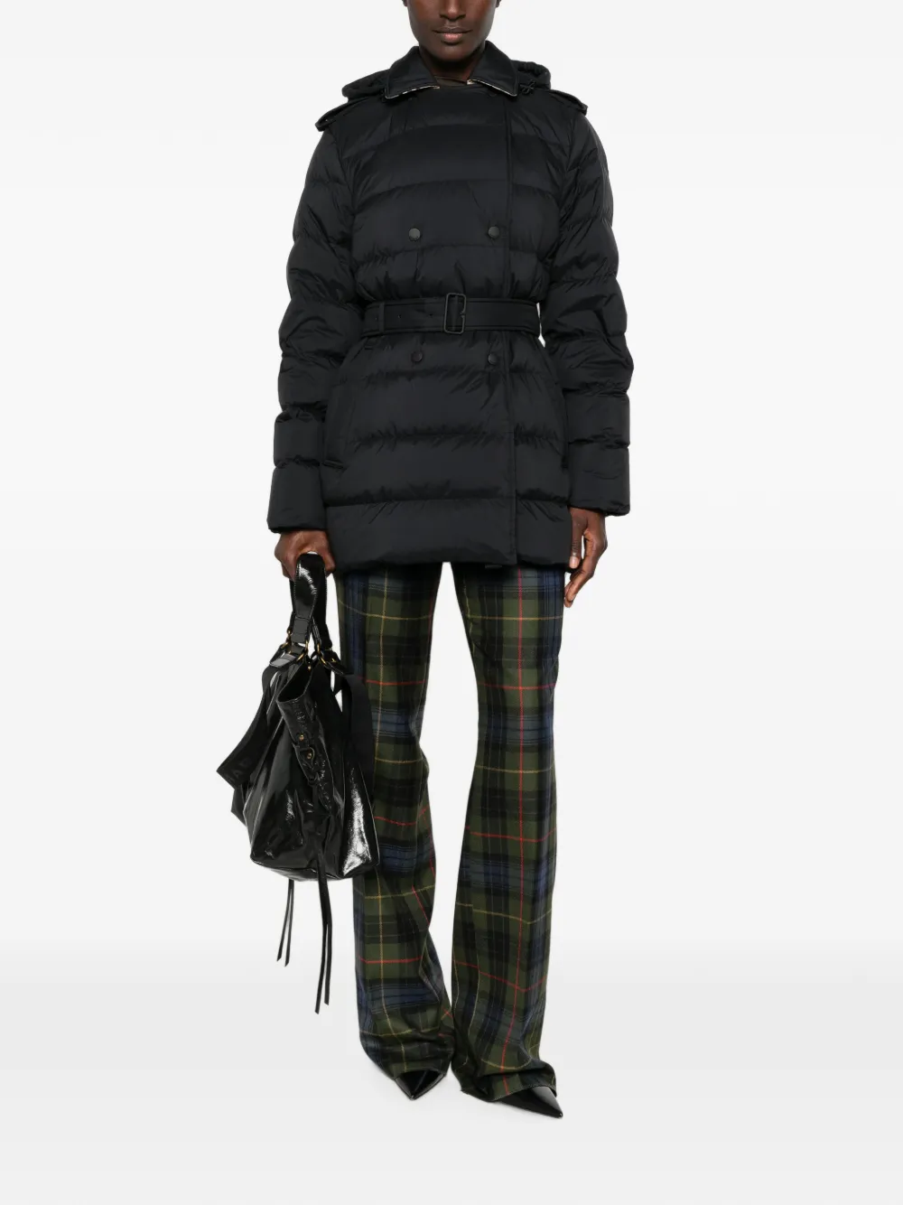 Burberry Jas met ceintuur Zwart