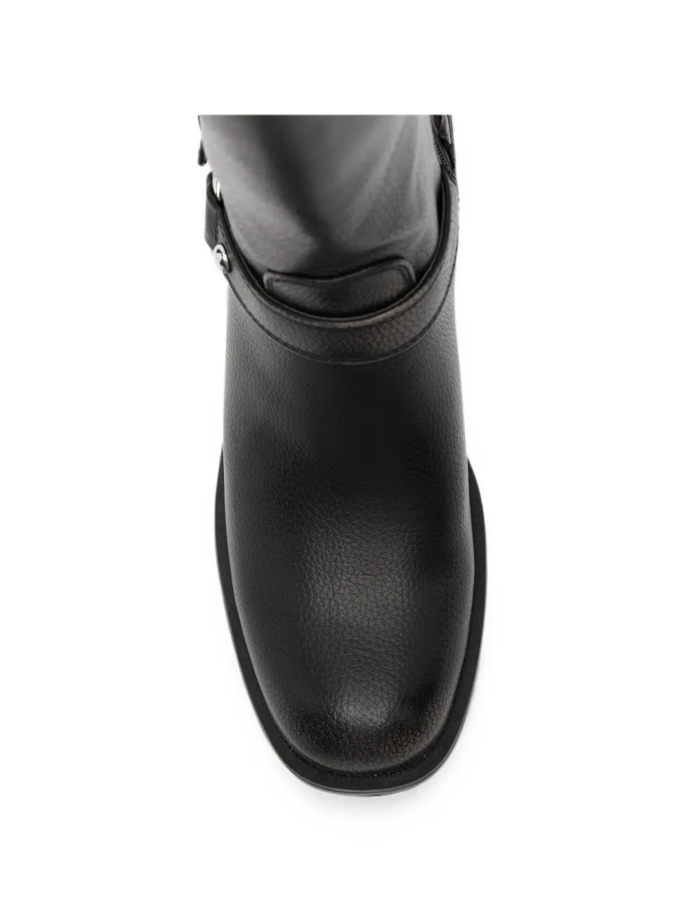 GUESS USA buckle-detail leather knee-high boots Zwart
