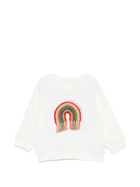 Stella McCartney Kids rainbow fringe-detail sweatshirt