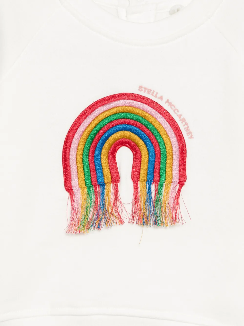 Stella McCartney Kids Rainbow sweater met franje Wit