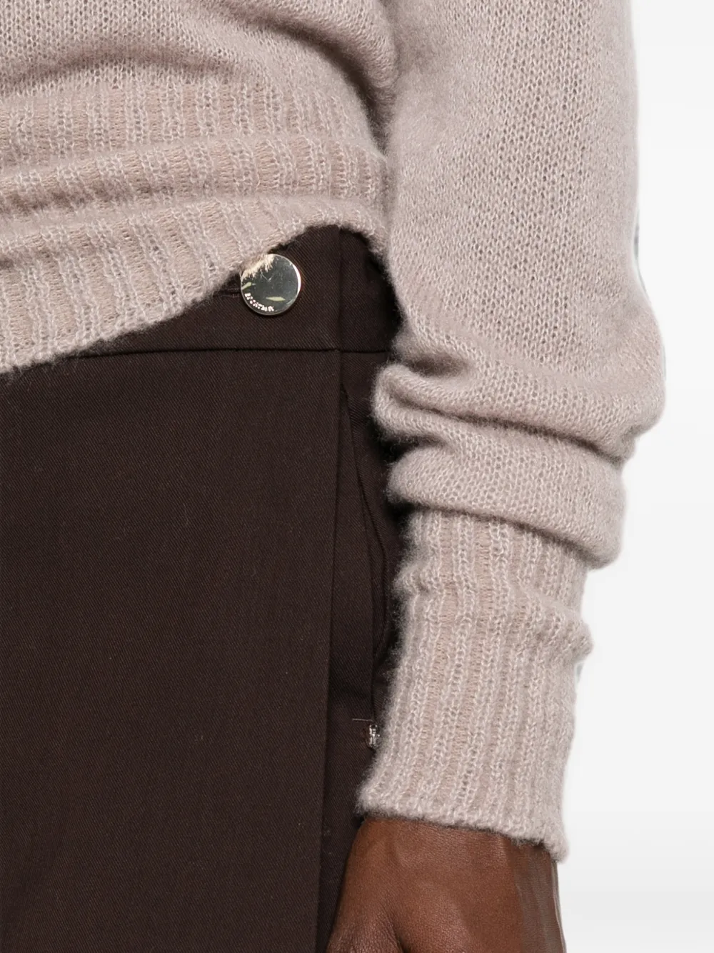 Sportmax Ottuso skort met knoopdetail Bruin