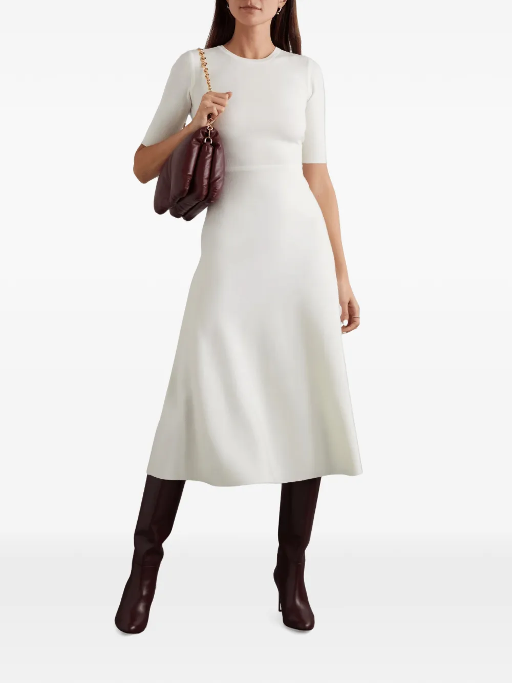 Gabriela Hearst short-sleeve midi dress - Neutrals