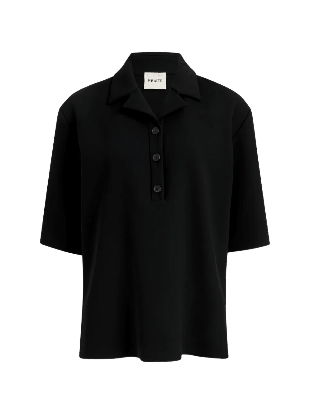 KHAITE button-down polo shirt - Nero