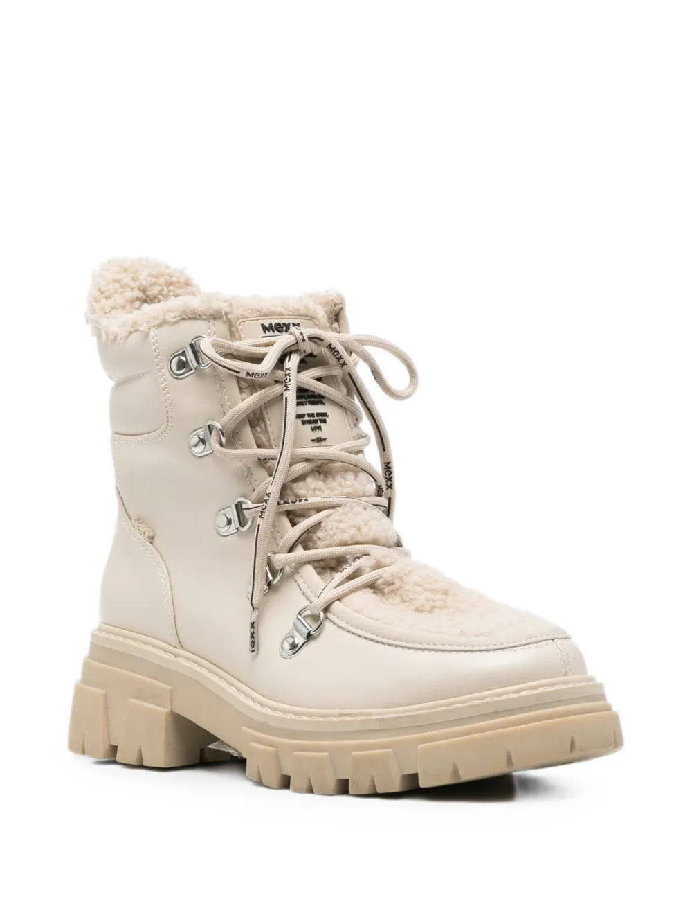 MEXX Veterlaarzen met imitatielamswol afwerking Beige