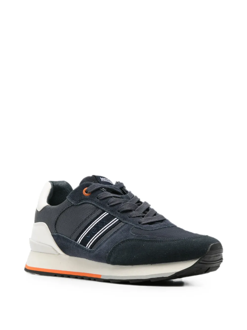MEXX Sneakers met suède vlakken en mesh detail Blauw