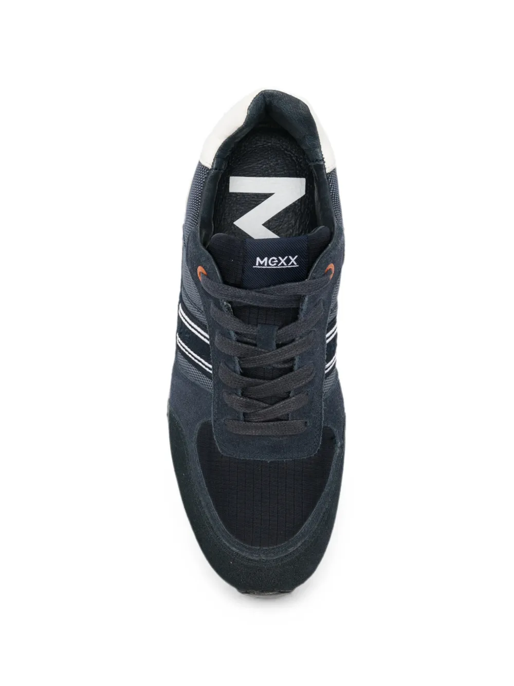 MEXX Sneakers met suède vlakken en mesh detail Blauw
