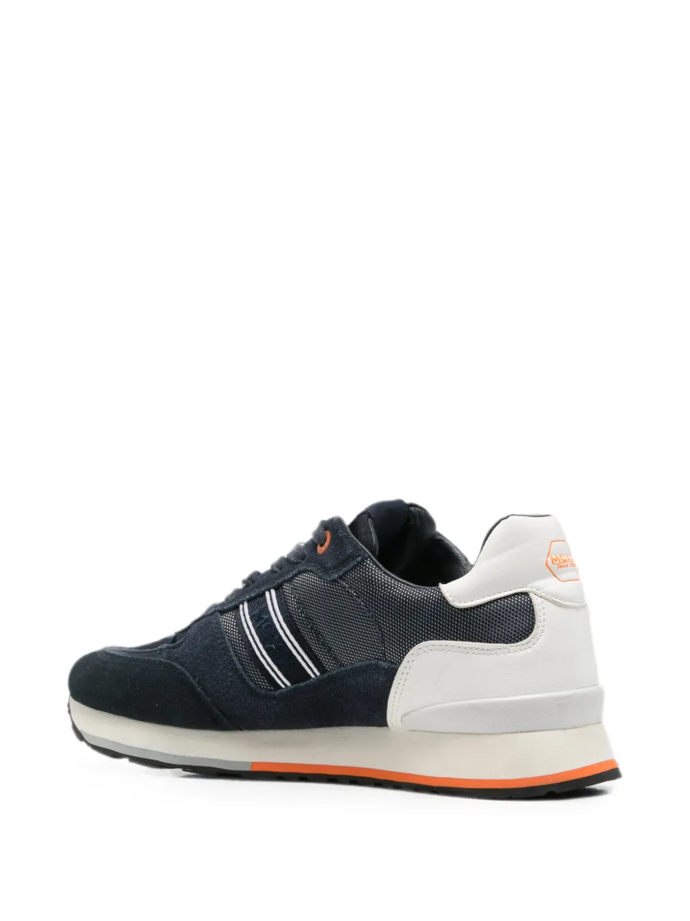 MEXX Sneakers met suède vlakken en mesh detail Blauw