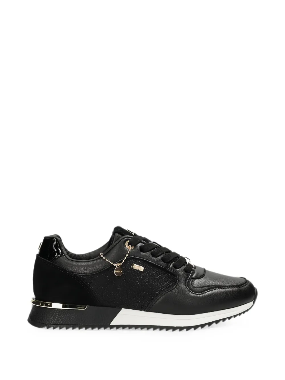 Mexx Glitter-panelled Charm-detail Sneakers In Black