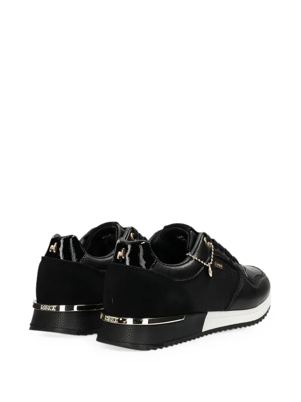 MEXX glitter-panelled charm-detail sneakers Zwart