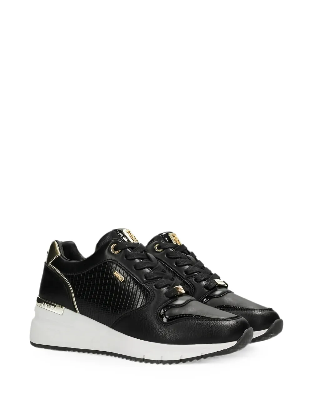 MEXX Fleur logo-plaque panelled sneakers Zwart