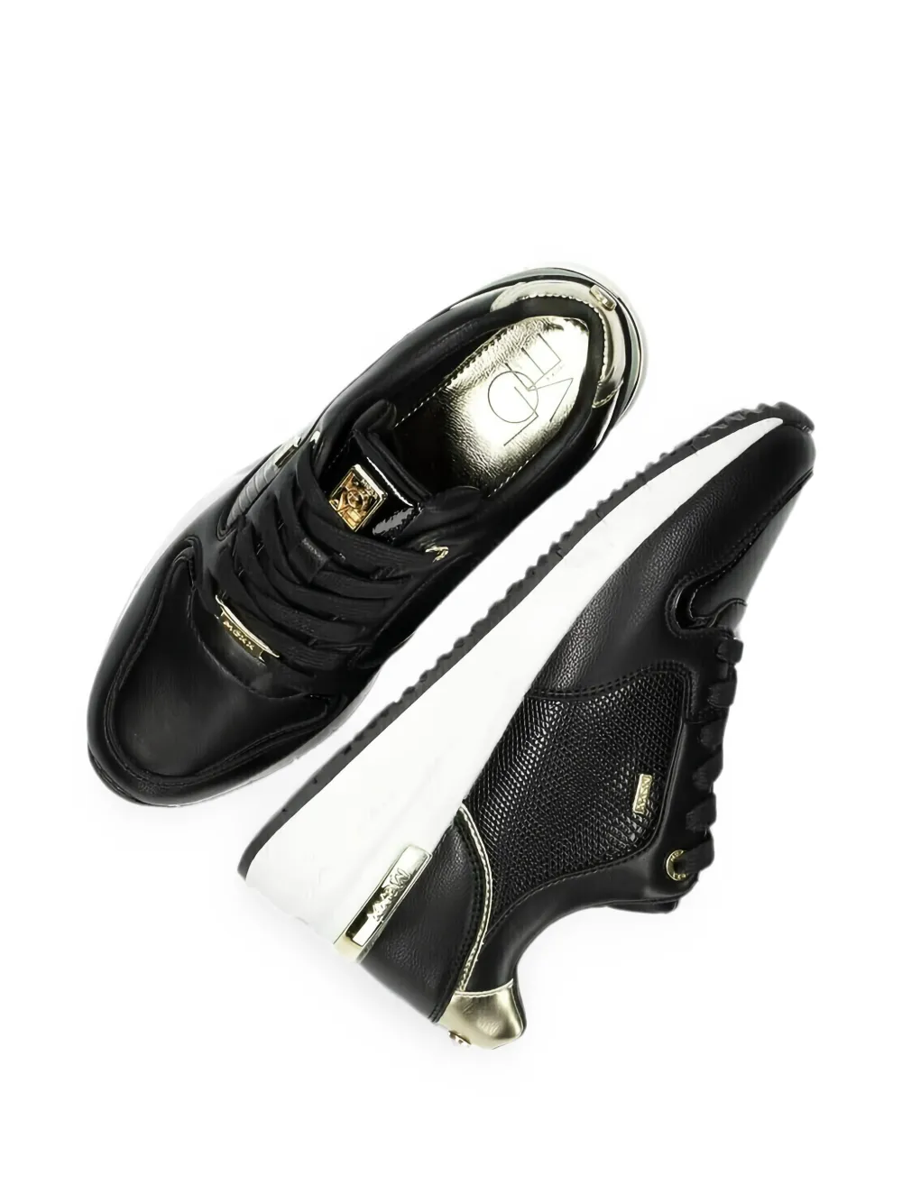 MEXX Fleur logo-plaque panelled sneakers Zwart