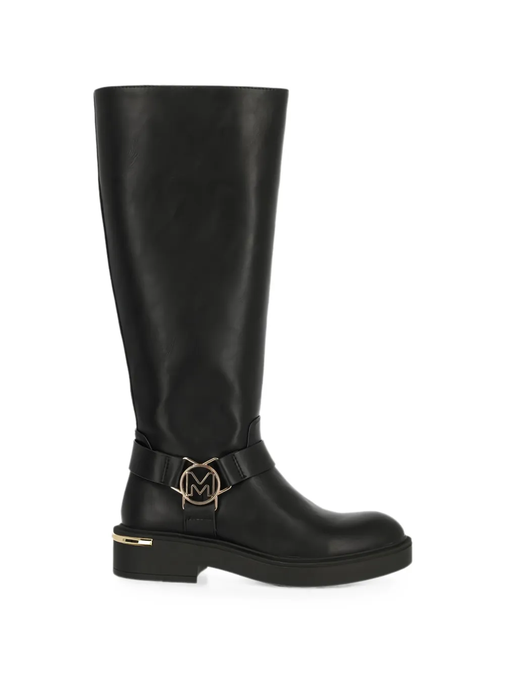 Mexx Logo-plaque Harness-strap Boots In Black