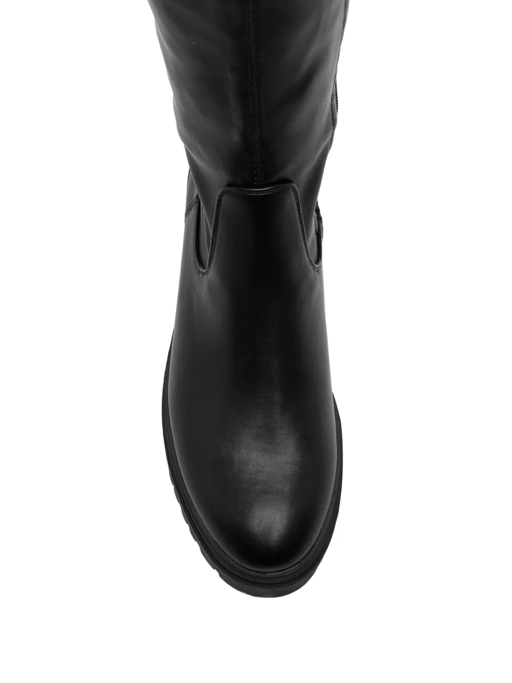 MEXX Laarzen met logoplakkaat en chunky zool Zwart