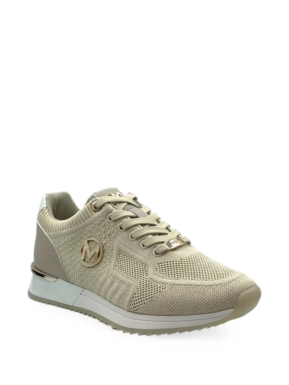 MEXX logo-plaque knitted sneakers Beige