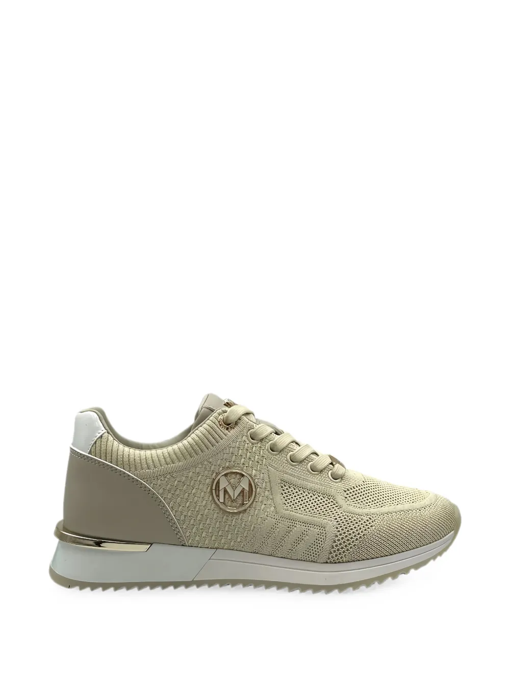 MEXX logo-plaque knitted sneakers Beige