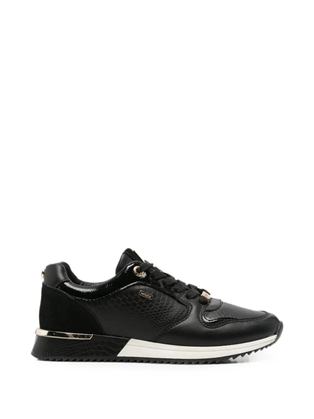 MEXX Fleur snakeskin-effect panelled sneakers Zwart