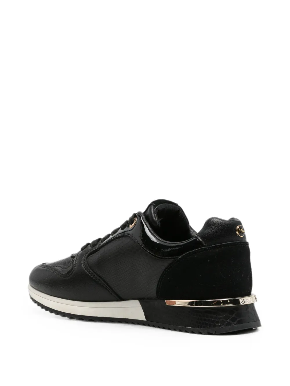 MEXX Fleur snakeskin-effect panelled sneakers Zwart