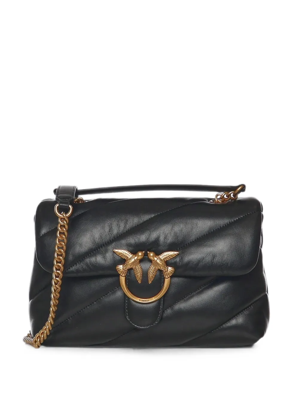 PINKO Love quilted leather shoulder bag - Schwarz