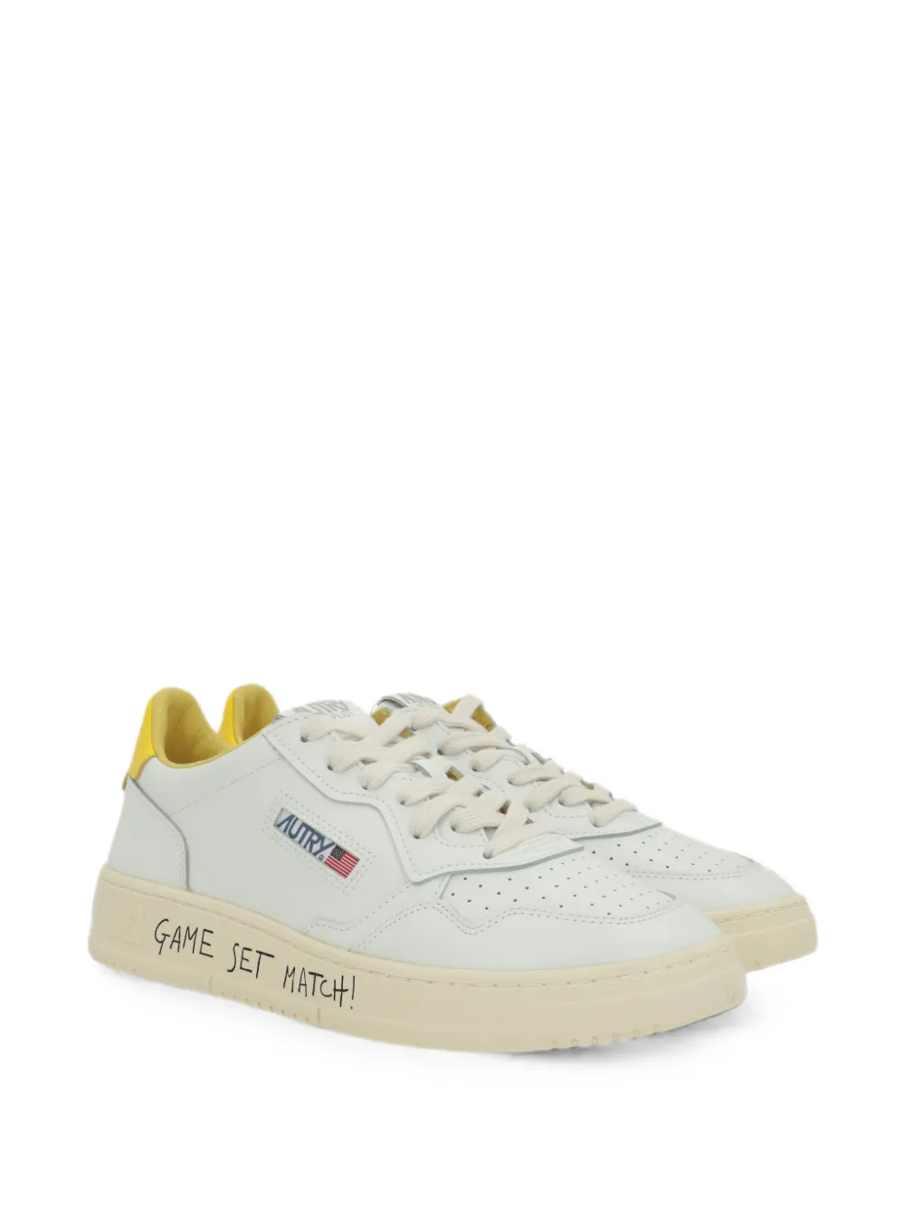 Autry Medalist perforated leather sneakers Wit