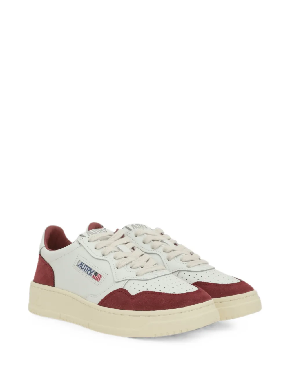 Autry Medalist perforated panelled sneakers Wit