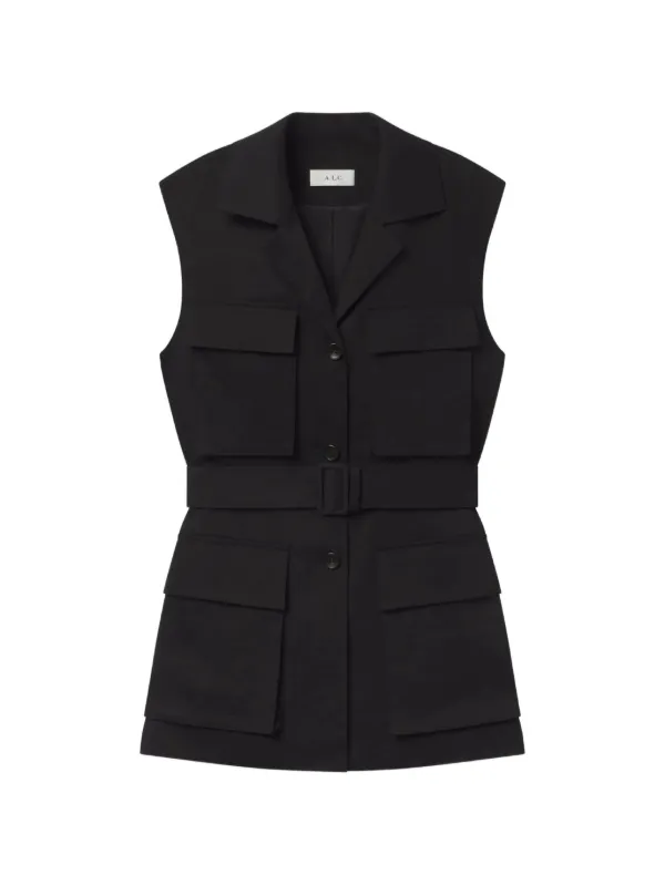 A.L.C. Cameron Belted Vest in Black