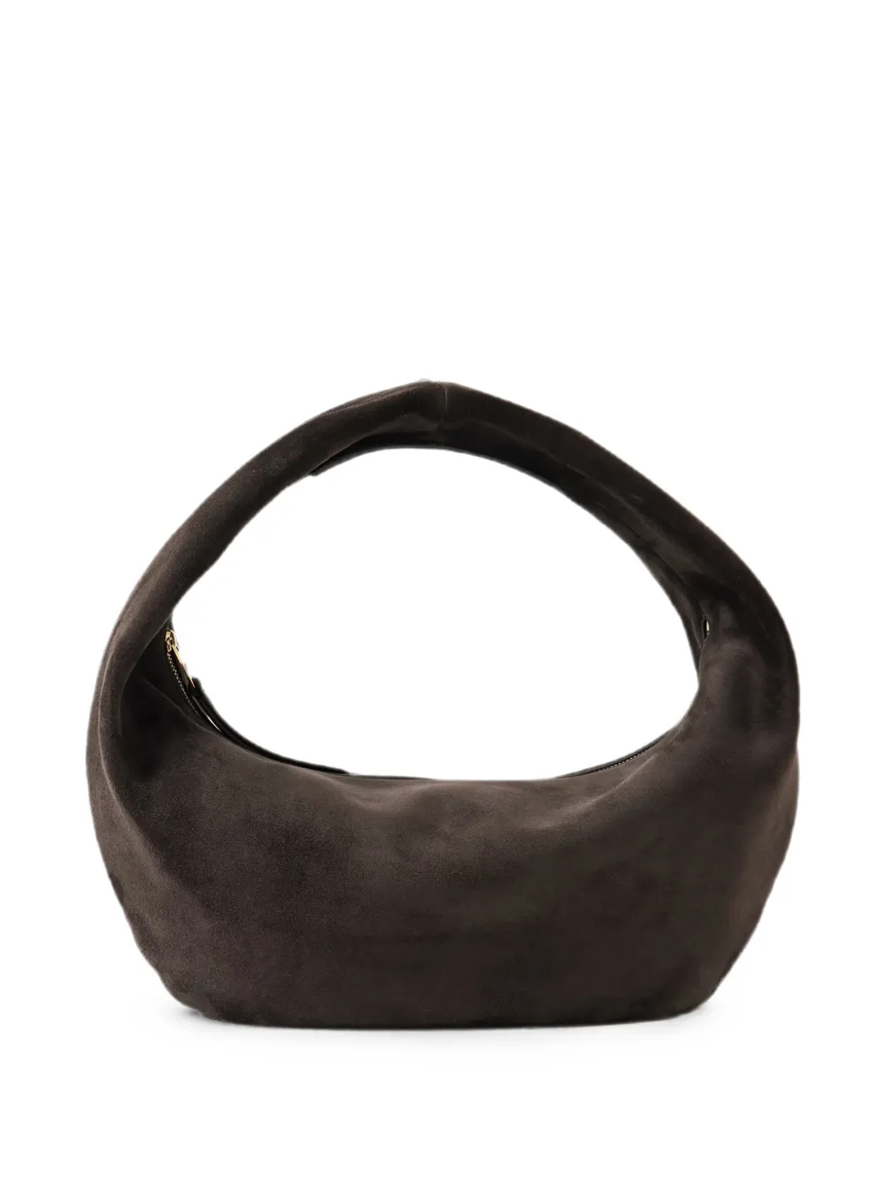 KHAITE Olivia suede top-handle shoulder bag - Marrone