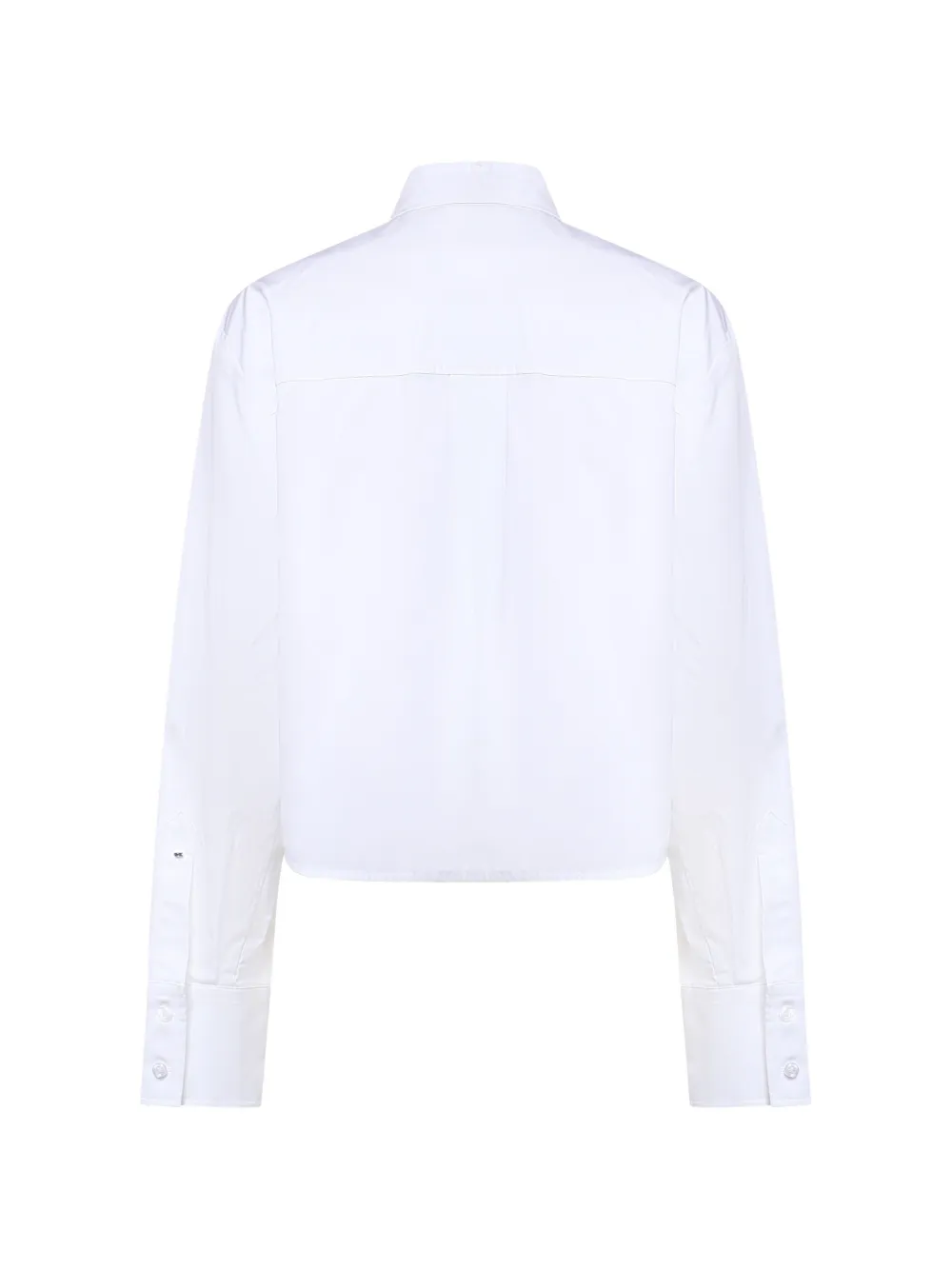 Sportmax bib-detail long-sleeve shirt Wit