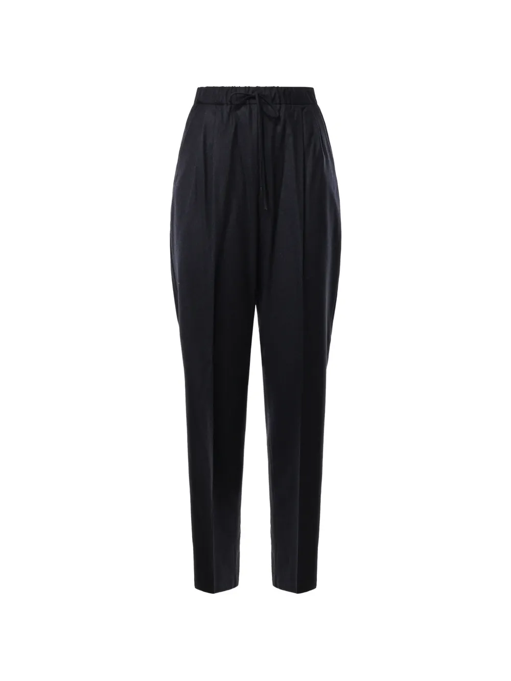 Max Mara drawstring-waist pleated trousers - Black