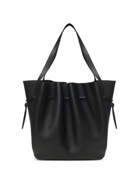 Yuzefi Scallop pebble-grain leather tote bag