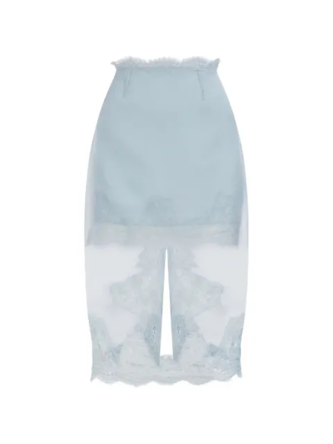 Aje Ophelia lace-trim midi skirt