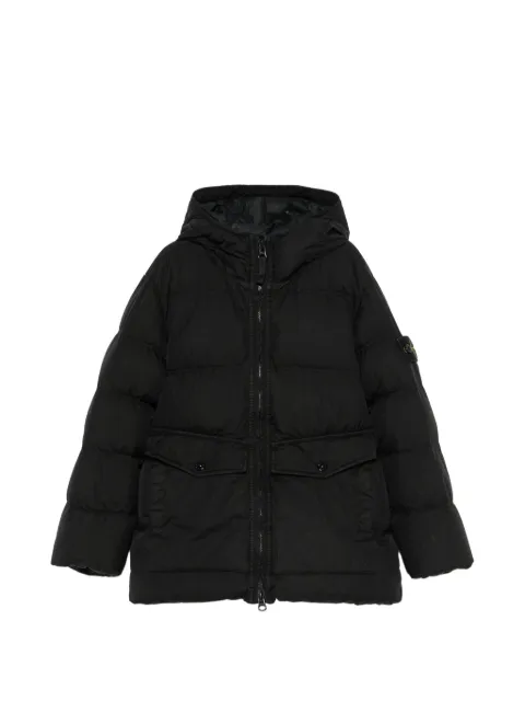 Stone Island Junior Compass-patch hooded jacket