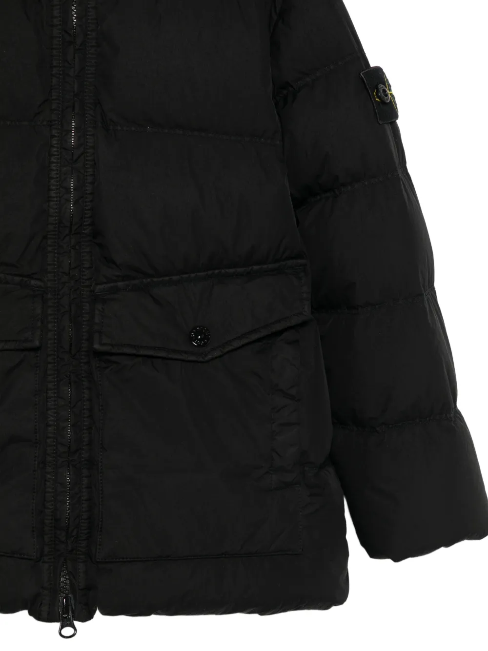 Stone Island Junior Jack met patch Zwart