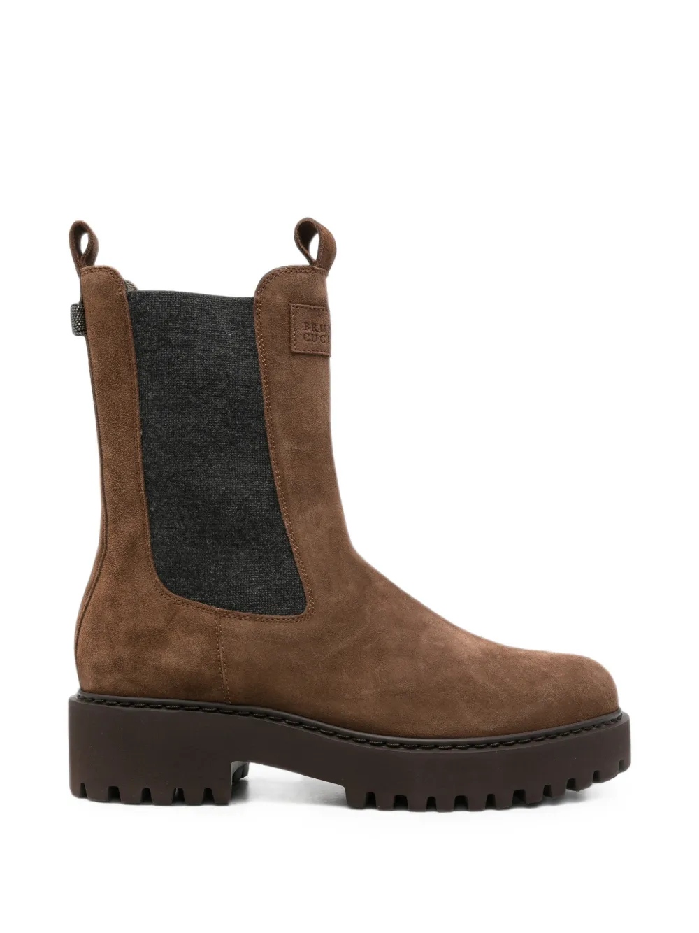 Brunello Cucinelli suede Monili-embellished boots