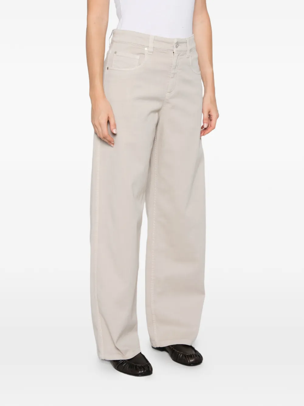 Brunello Cucinelli Broek met logopatch Beige