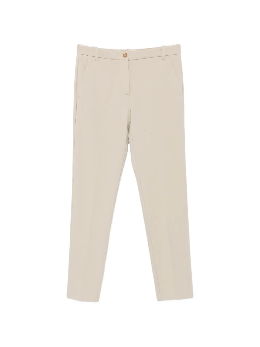 PINKO Bello pressed-crease belt-loop trousers - Neutrals