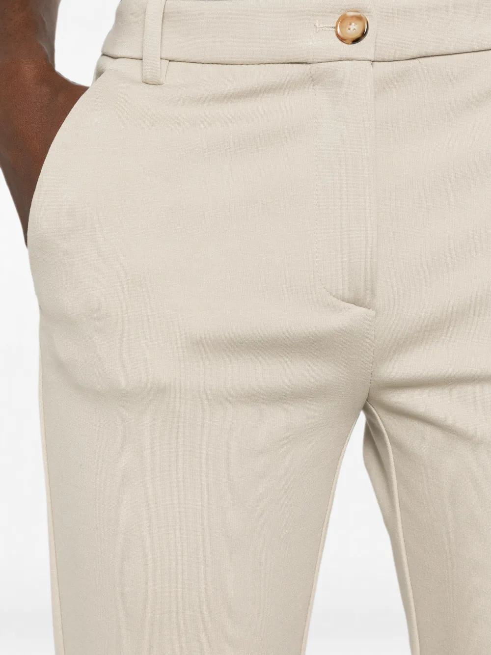 PINKO Bello plooibroek met riemlussen Beige