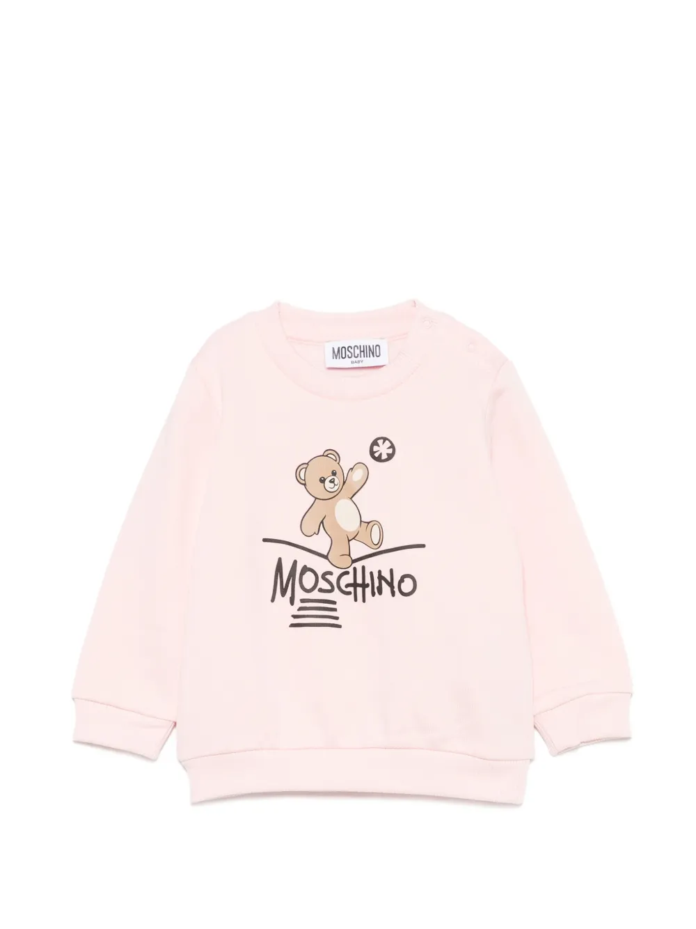 Moschino Kids Teddy Bear logo-print sweatshirt - Rosa