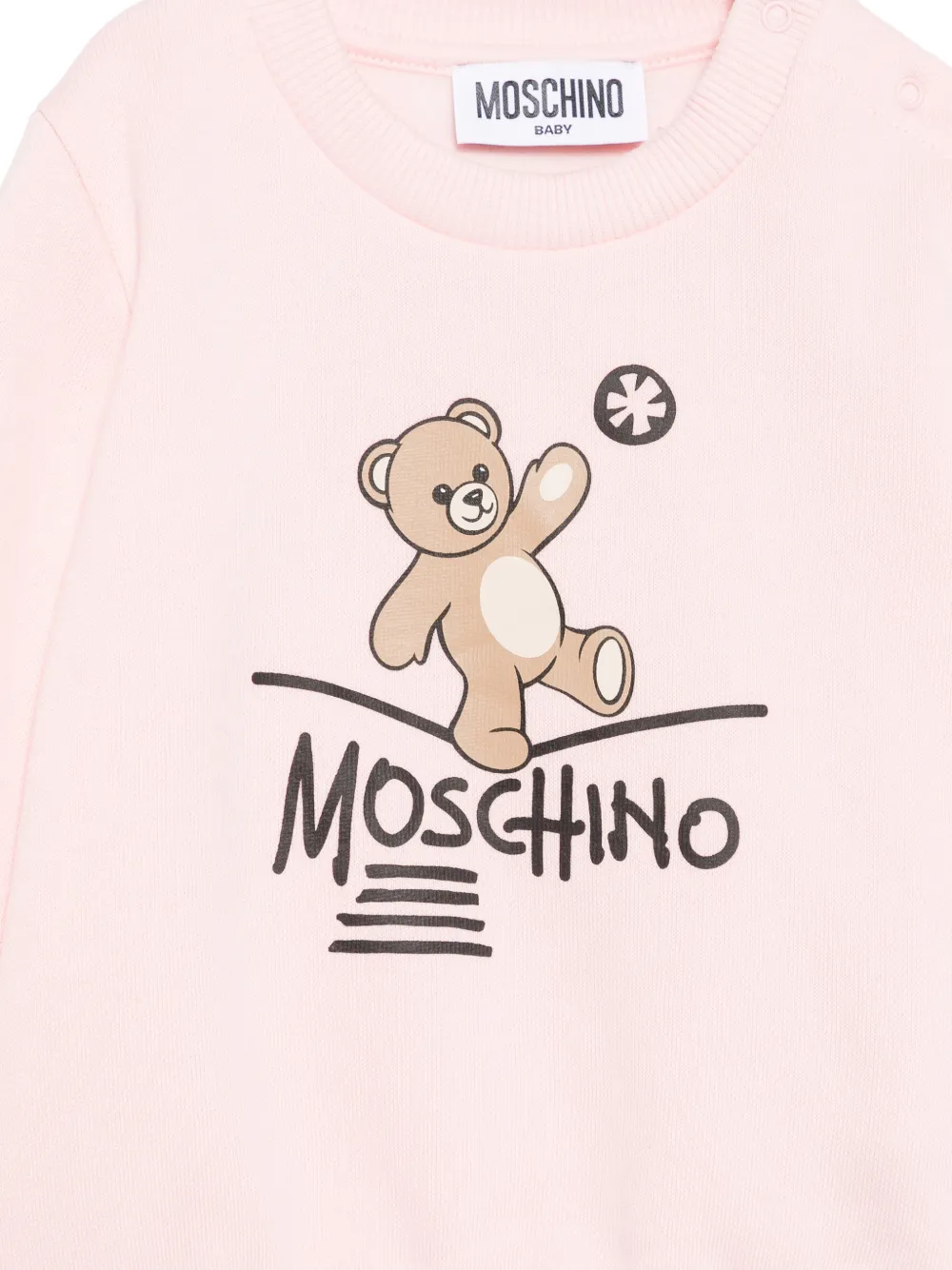 Moschino Kids Sweater met logoprint Roze