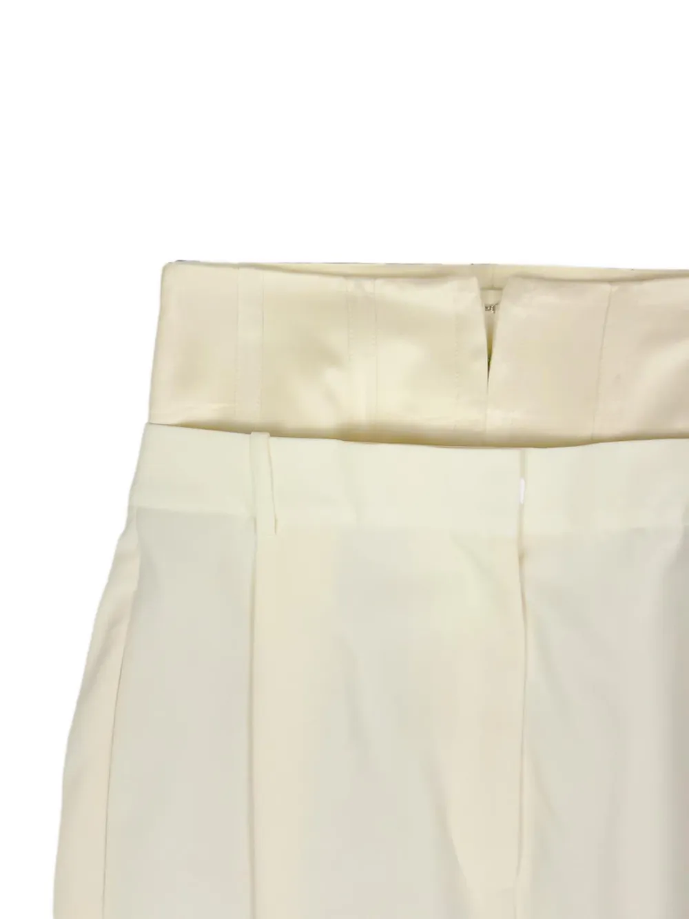 Róhe Plooibroek met korset-stijl Beige