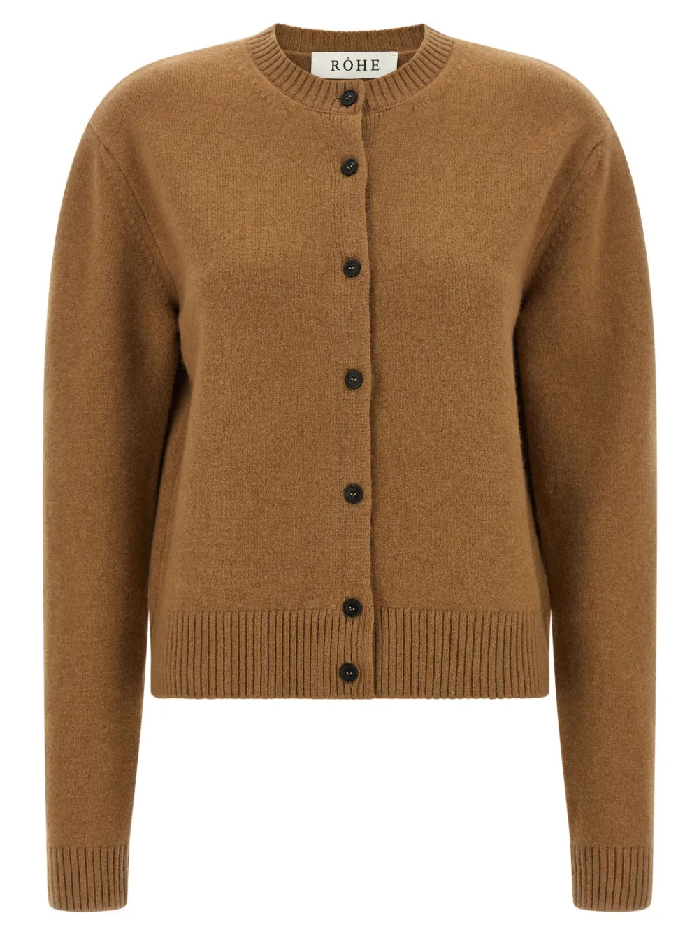 Róhe ribbed-knit cropped cardigan - Toni neutri
