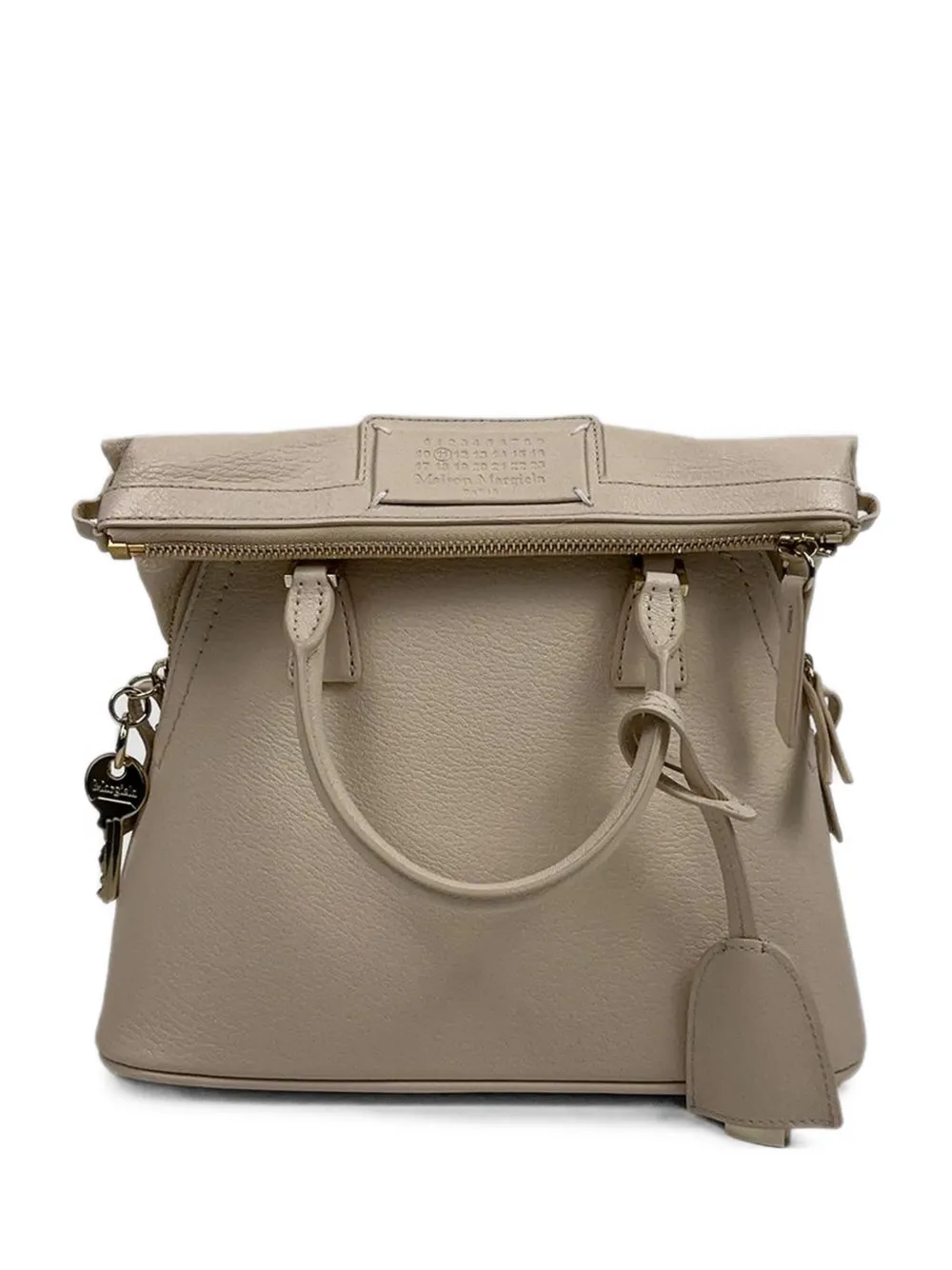 Maison Margiela mini 5AC leather tote bag - Toni neutri