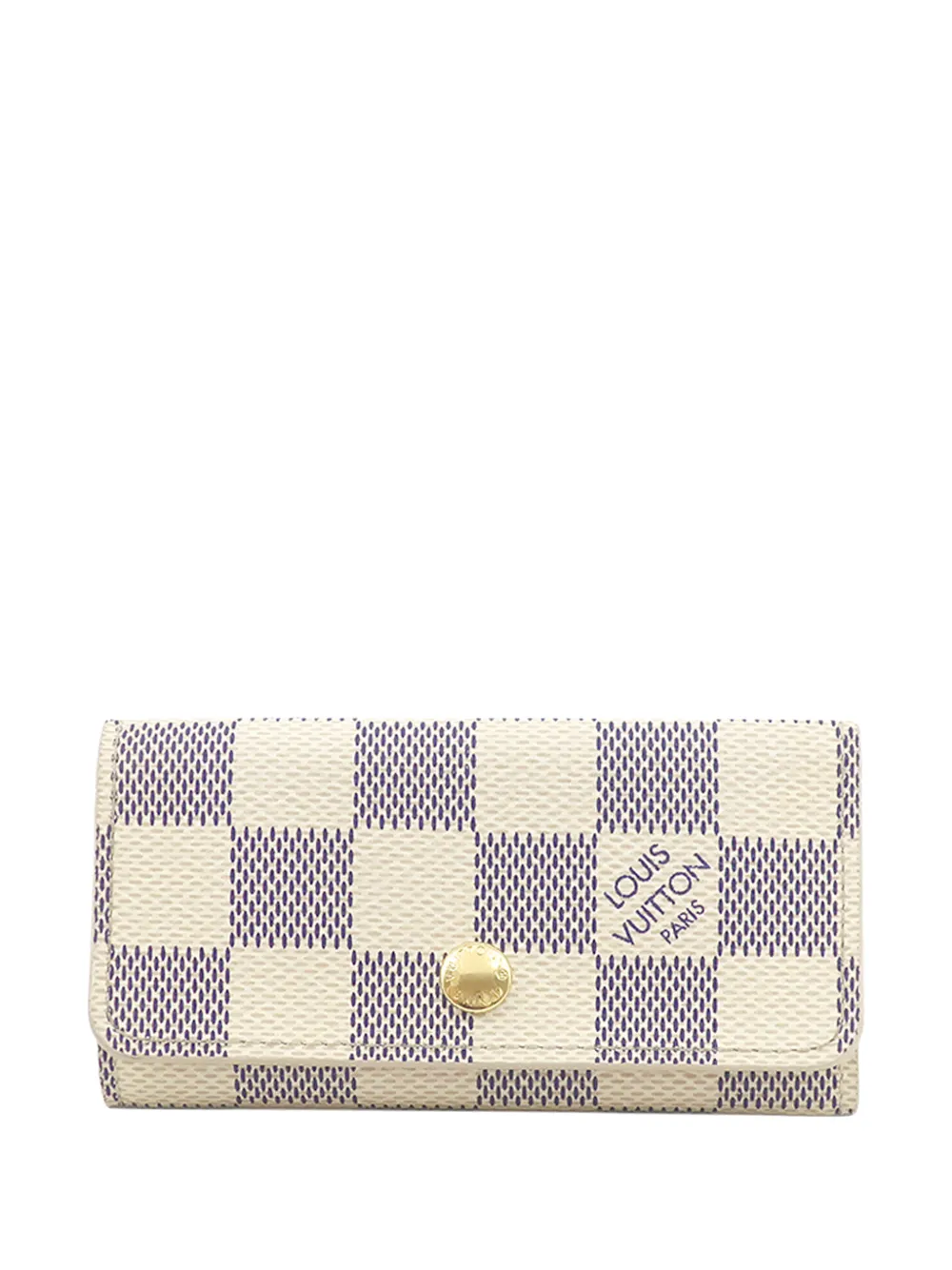 Louis Vuitton Pre-Owned 2015 Damier Azur 4 key holder - Weiß