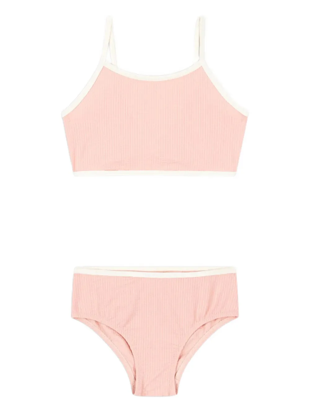 Konges Sløjd bow-detail ribbed bikini - Rosa