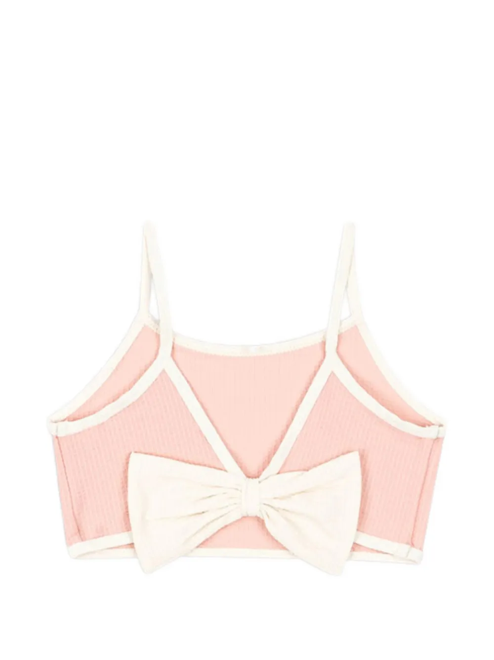 Konges Sløjd Geribbelde bikini met strikdetail Roze