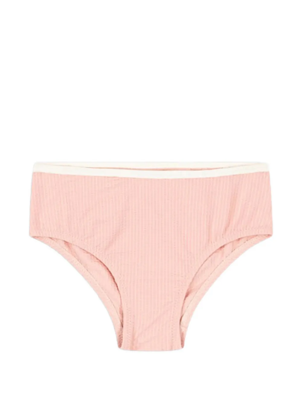 Konges Sløjd Geribbelde bikini met strikdetail Roze