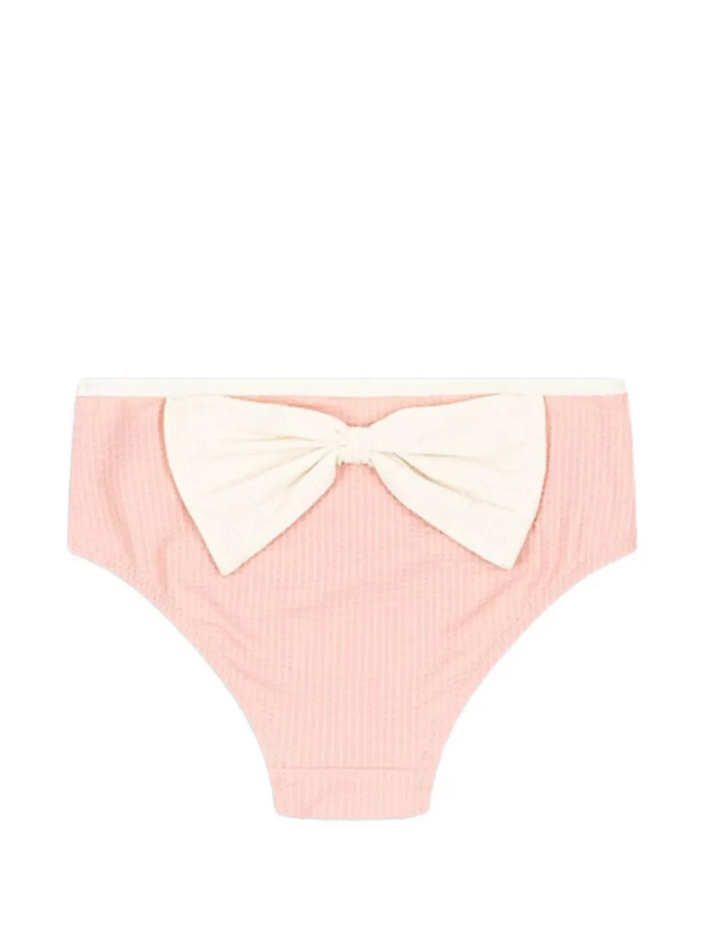 Konges Sløjd Geribbelde bikini met strikdetail Roze