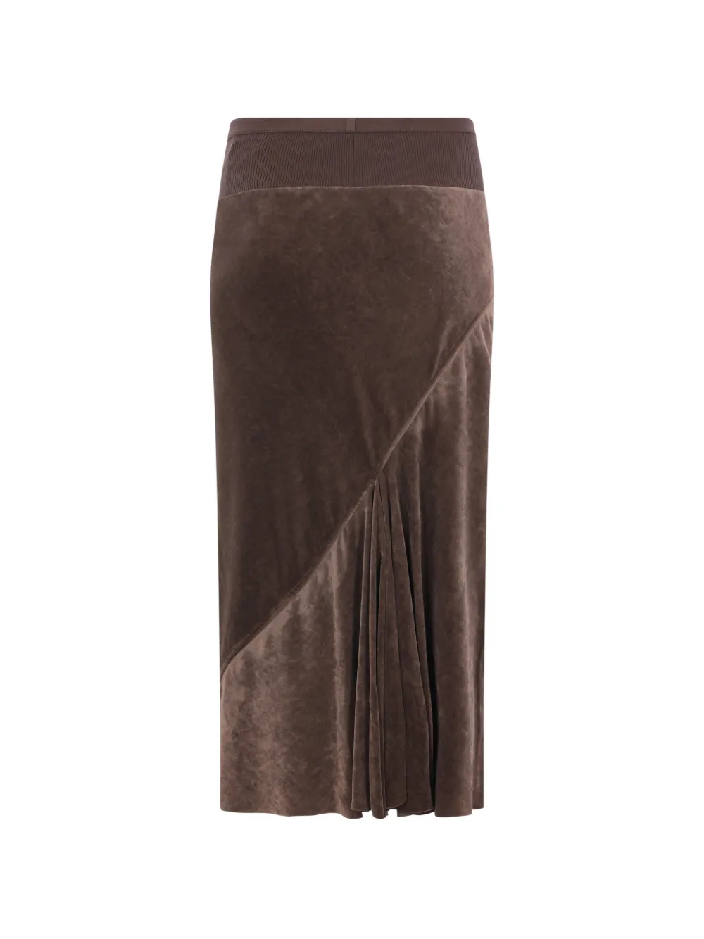 Rick Owens Rok met ruches en vlakken Bruin