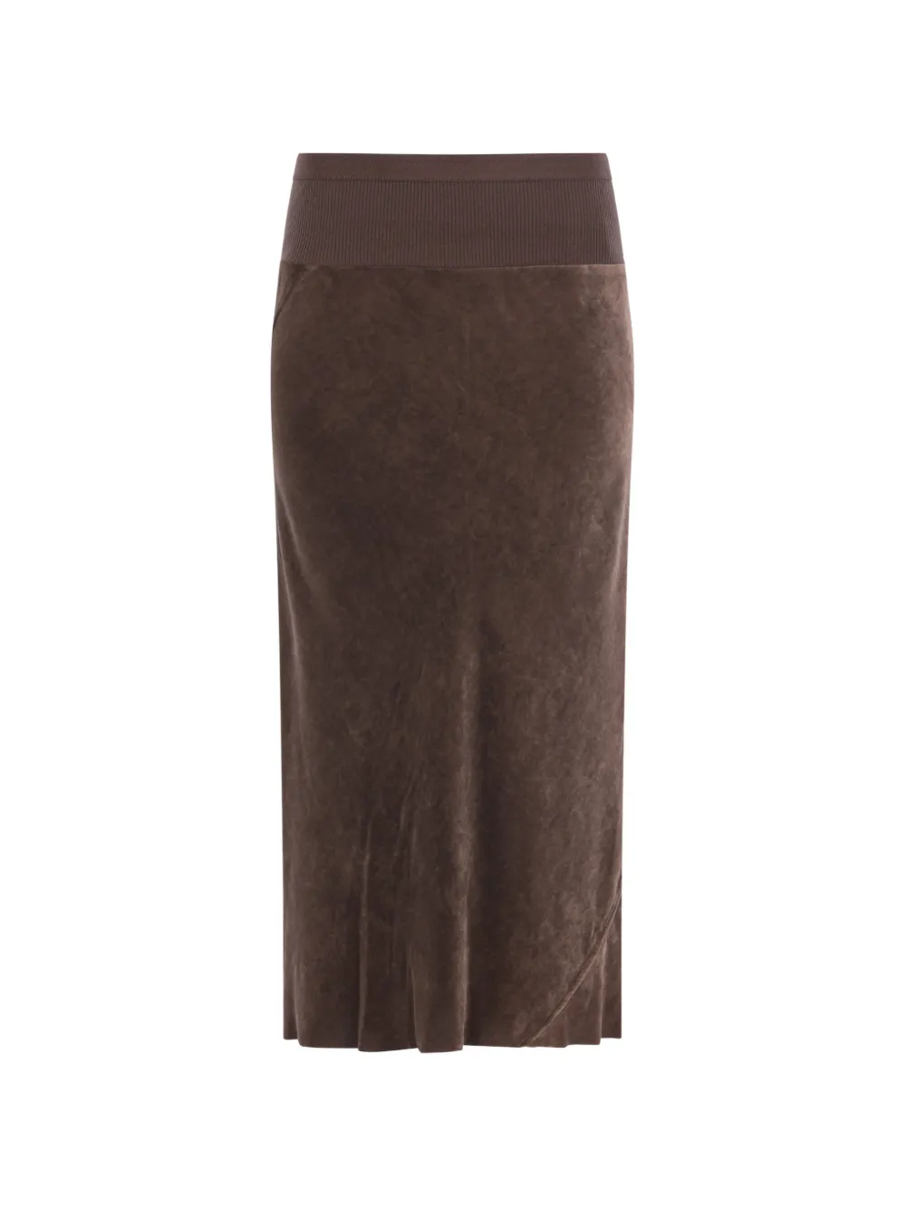 Rick Owens ruched panelled skirt - Marrone